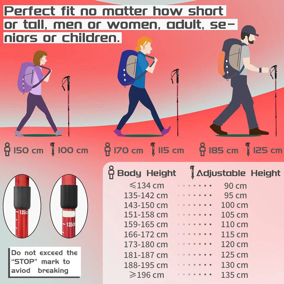 telescopic walking sticks hiking factory